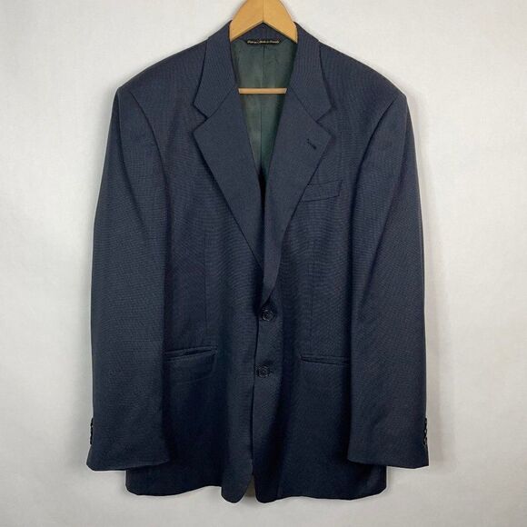 Shipley  Quality Tailored Vintage Label  Blazer Jacket 100% Wool Navy Blue 44R - Picture 1 of 6